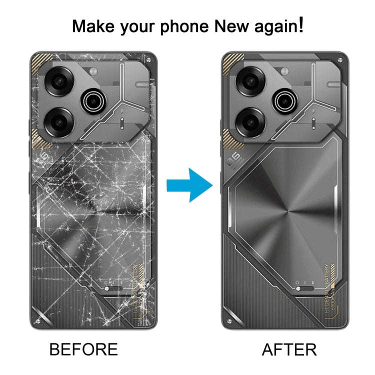 For Tecno Pova 6 Pro Original Battery Back Cover(Black)