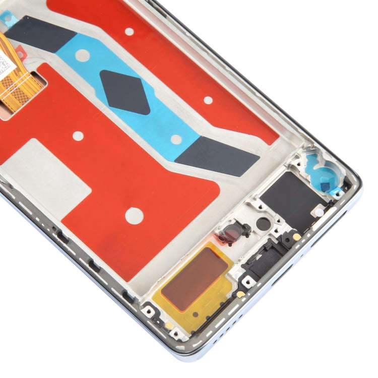 For Honor Magic5 Lite Original LCD Screen Digitizer Full Assembly with Frame (Silver)