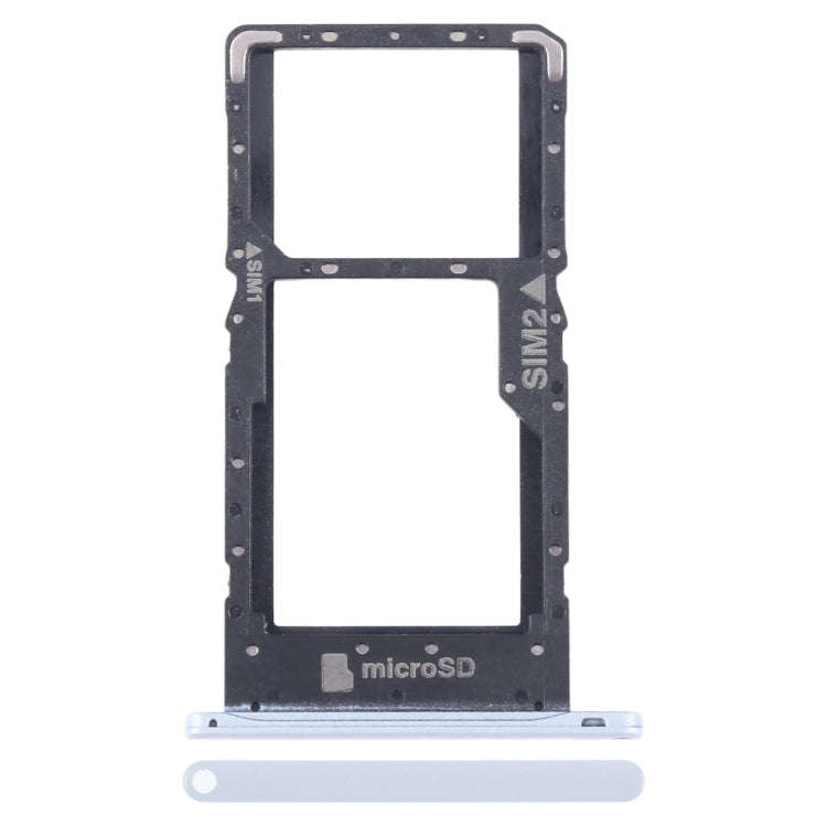 For HTC U20 5G Original SIM Card Tray + SIM / Micro SD Card Tray (White)