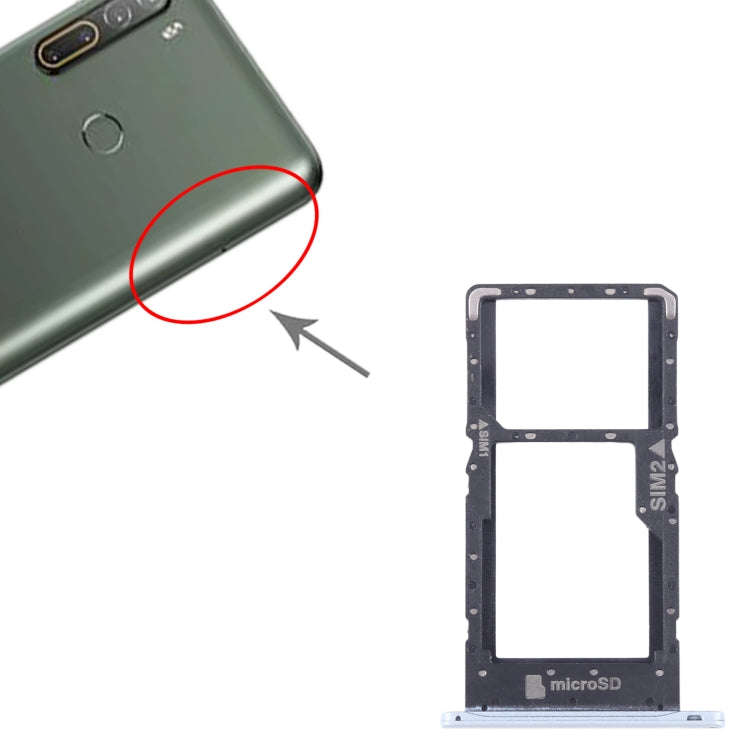 For HTC U20 5G Original SIM Card Tray + SIM / Micro SD Card Tray (White)