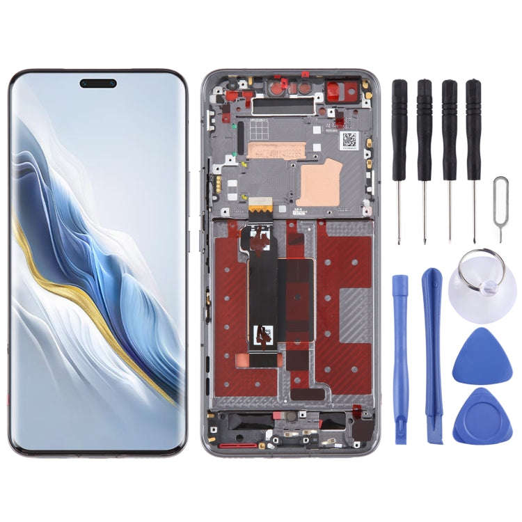 For Honor Magic6 Pro Original LCD Screen Digitizer Full Assembly with Frame (Black)