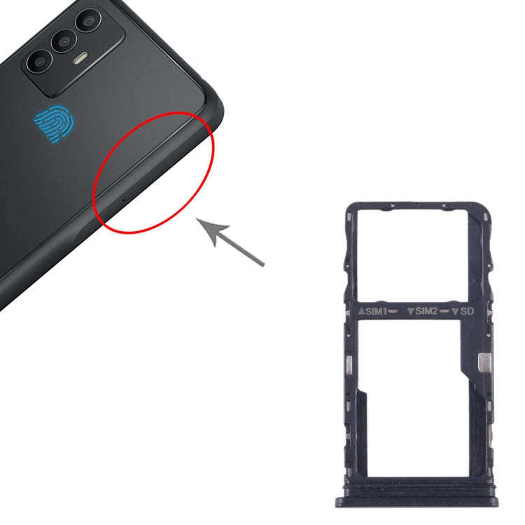 For TCL 305 Original SIM + SIM/Micro SD Card Tray (Black)