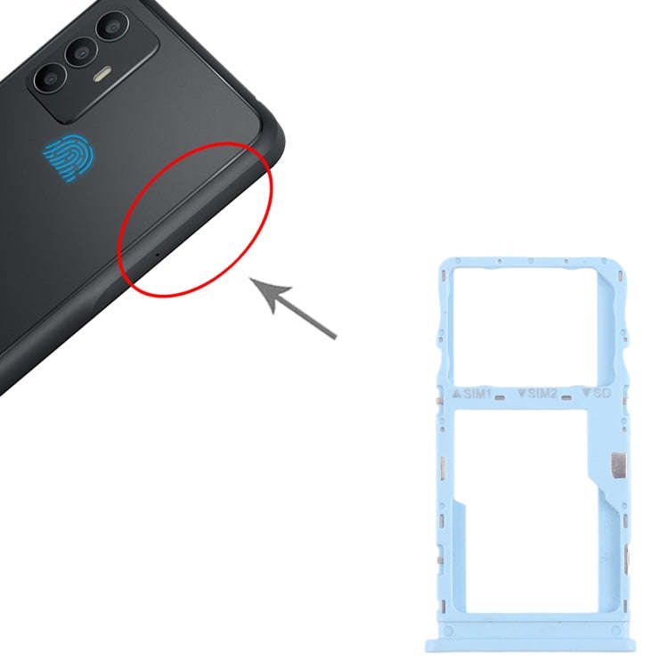 For TCL 305 Original SIM + SIM/Micro SD Card Tray (Blue)