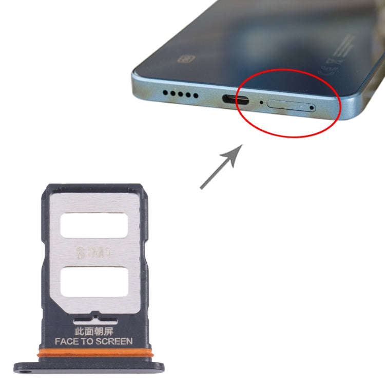 For Xiaomi Poco X6 5G Original SIM Card Tray + SIM Card Tray (Black)