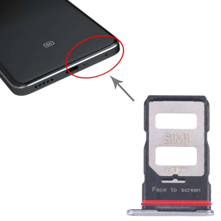 For Xiaomi Poco X6 Pro 5G Original SIM Card Tray + SIM Card Tray (Silver)