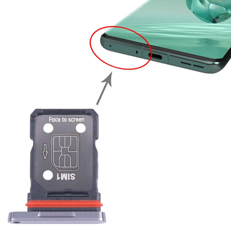 For OnePlus 12 PJD110 CPH2573 CPH2581 SIM Card Tray + SIM Card Tray (Black)