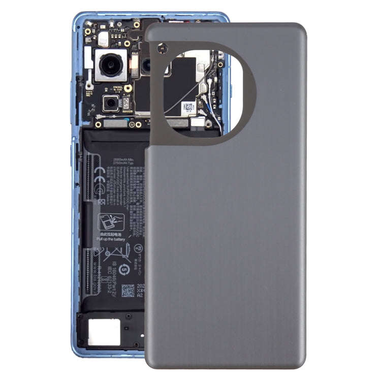 For OnePlus 12R Battery Back Cover(Black)