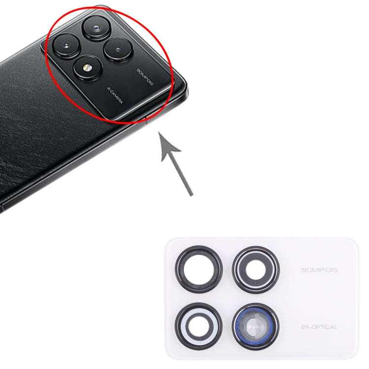 For Xiaomi Redmi K70 Pro Back Camera Lens Frame (White)