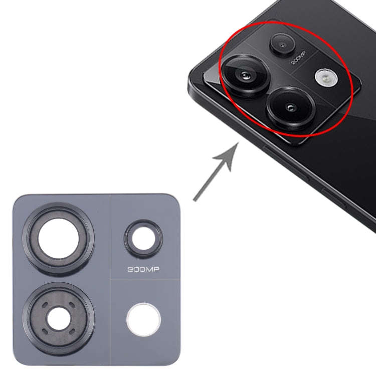 For Xiaomi Redmi Note 13 Pro 5G Back Camera Lens Frame (Black)