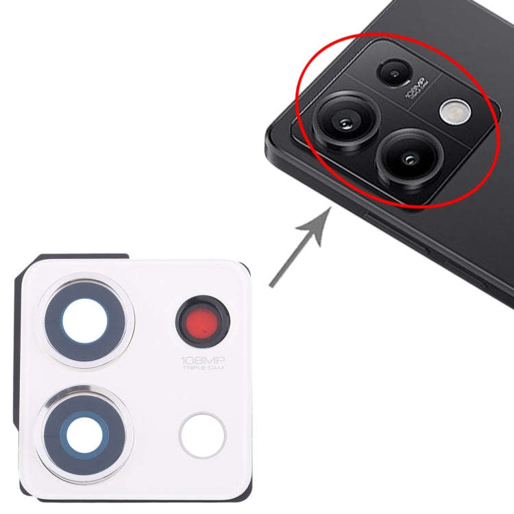 For Xiaomi Redmi Note 13 5G Back Camera Lens Frame (White)
