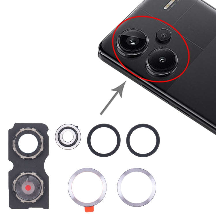 For Xiaomi Redmi Note 13 Pro+ Back Camera Lens Frame (Silver)