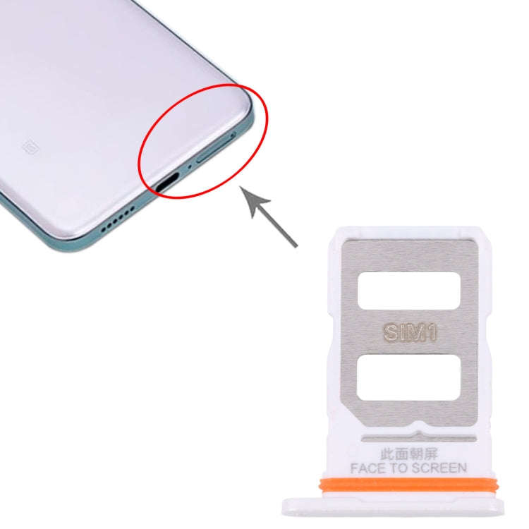 For Xiaomi Redmi Turbo 3 Original SIM Card Tray + SIM Card Tray (White)