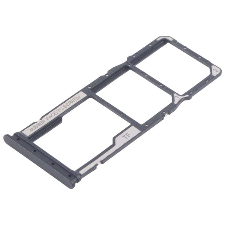 For Xiaomi Poco M6 Original SIM Card Tray + SIM Card Tray + Micro SD Card Tray (Black)