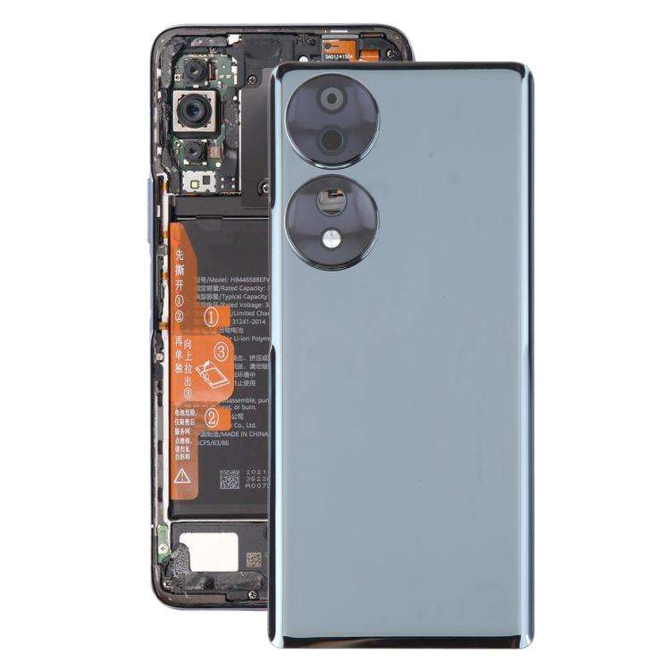 For Honor 70 Battery Back Cover with Camera Lens(Black)