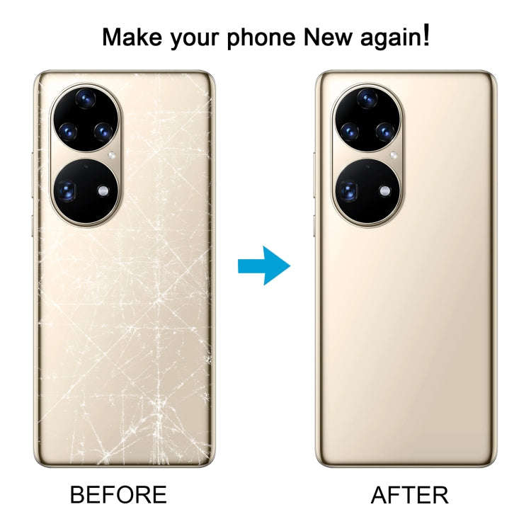 For Huawei P50 Pro Battery Back Cover with Camera Lens(Gold)