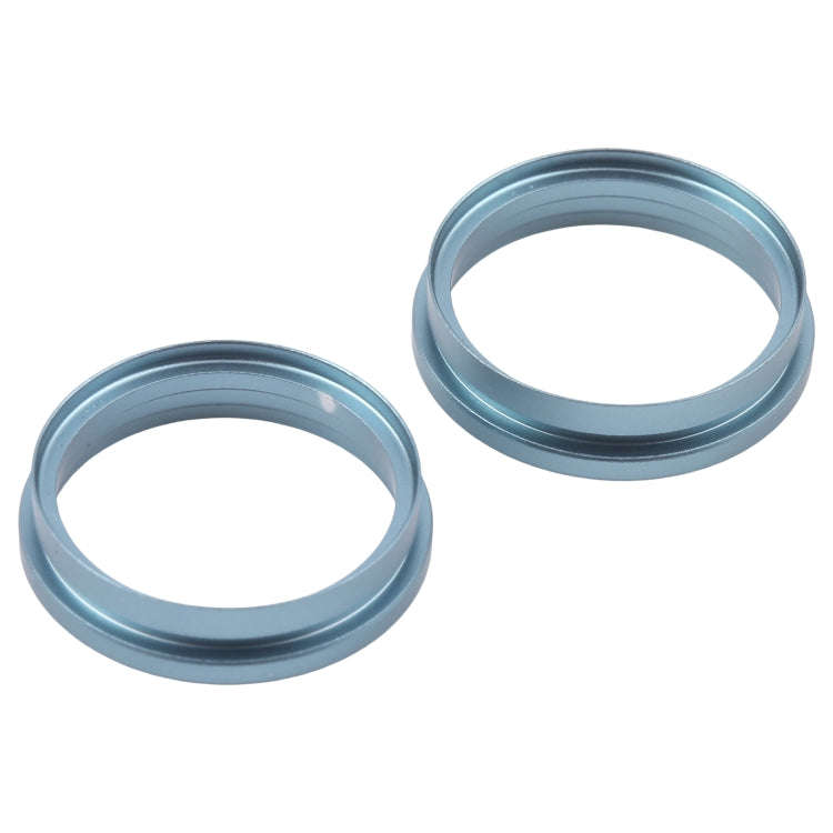 For iPhone 16 2pcs/set Rear Camera Glass Lens Metal Outside Protector Hoop Ring (Green)