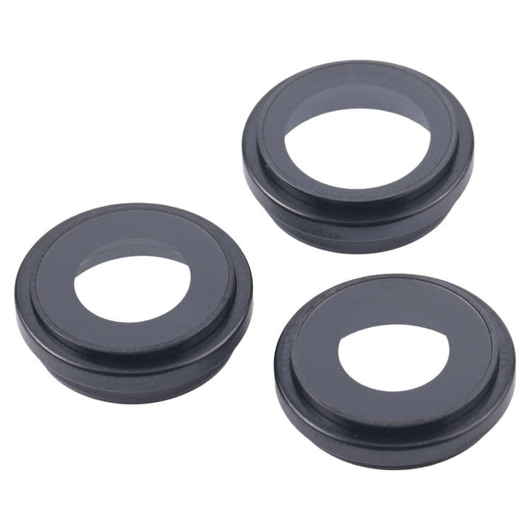 For iPhone 16 Pro Max 3pcs/Set Camera Lens Cover (Black)