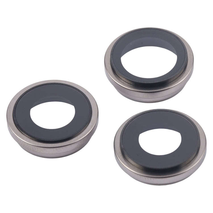 For iPhone 16 Pro Max 3pcs/Set Camera Lens Cover (Titanium Color)