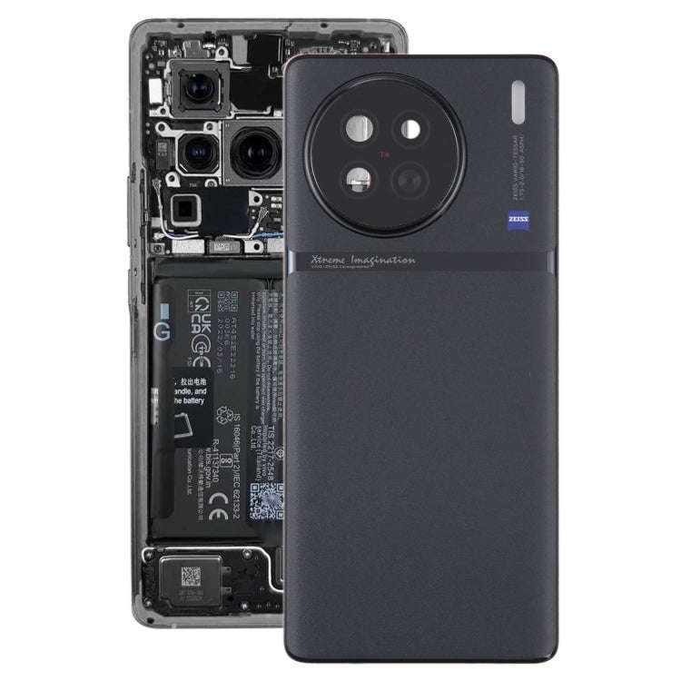 For vivo X90 Battery Back Cover with Camera Lens Cover(Black)