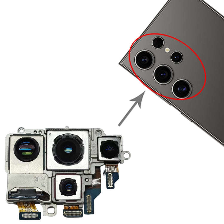 For Samsung Galaxy S24 Ultra SM-S928 Original Camera Set (Telephoto + Periscope + Wide + Main Cam...