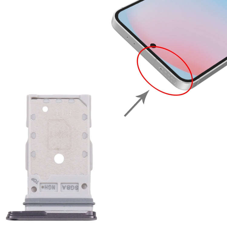 For Samsung Galaxy S24 FE SM-S721B Original SIM Card Tray + SIM Card Tray (Graphite Black)