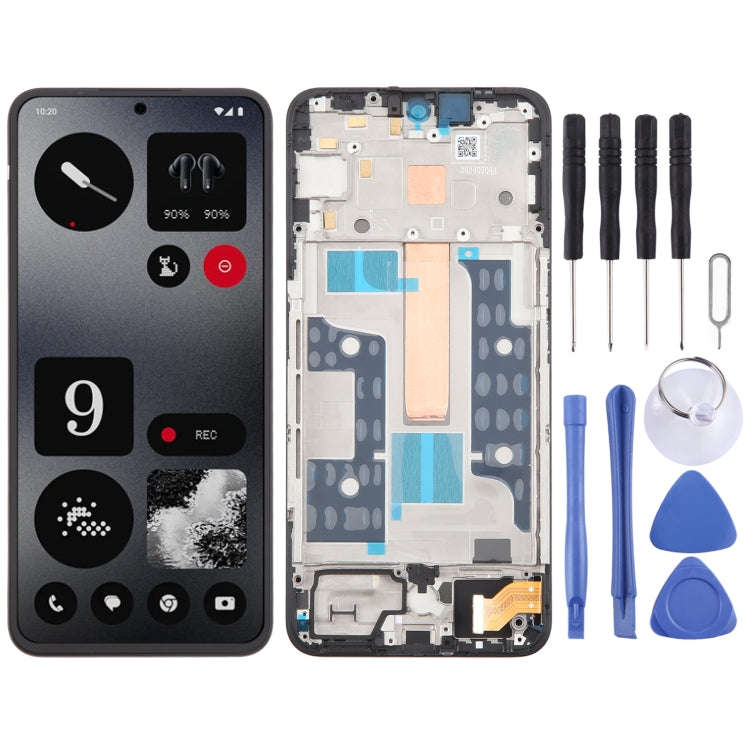 For Nothing CMF Phone 1 Original OLED LCD Screen Digitizer Full Assembly with Frame (Black)