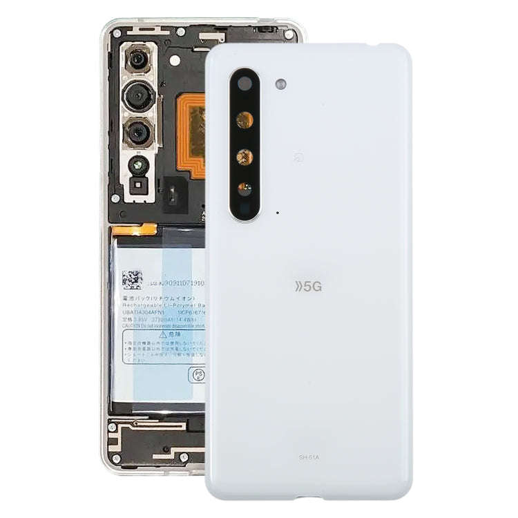 For Sharp Aquos R5G Original Battery Back Cover(White)