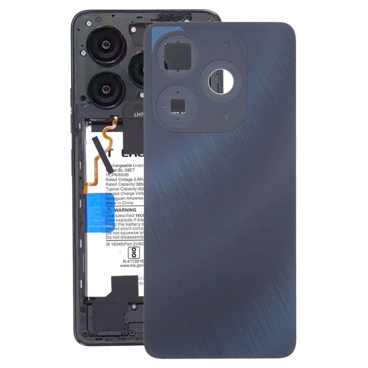 For itel P55 A666L Original Battery Back Cover(Black)