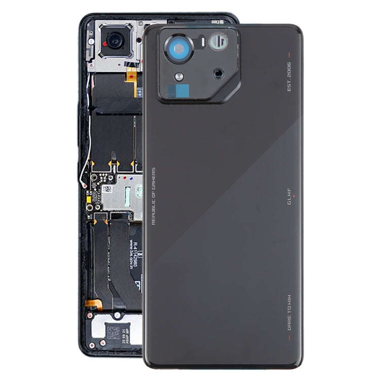 For Asus ROG Phone 8 Pro AI2401 AI2401_A Global Original Glass Battery Back Cover with Camera Fra...