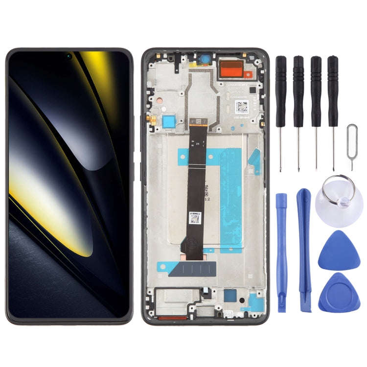 For Xiaomi Poco F6 Original LCD Screen Digitizer Full Assembly with Frame (Black)
