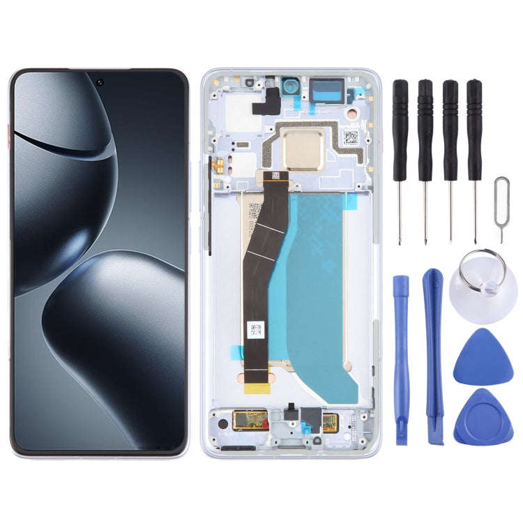For Xiaomi 14T Pro Original LCD Screen Digitizer Full Assembly with Frame (Blue)