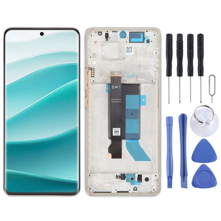 For Xiaomi Redmi Note 14 Pro 5G Original LCD Screen Digitizer Full Assembly with Frame (Silver)