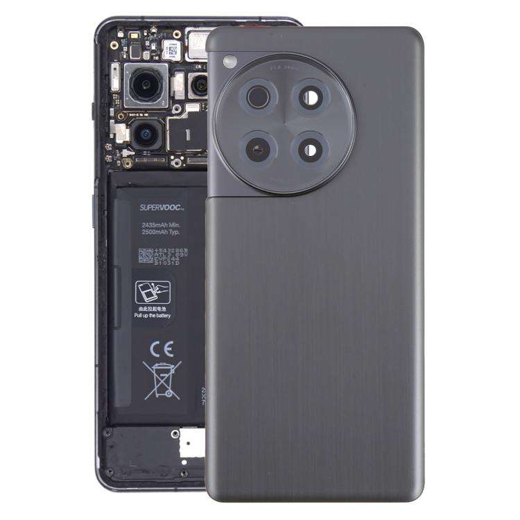 For OnePlus Ace 3 Battery Back Cover with Camera Lens Cover(Black)