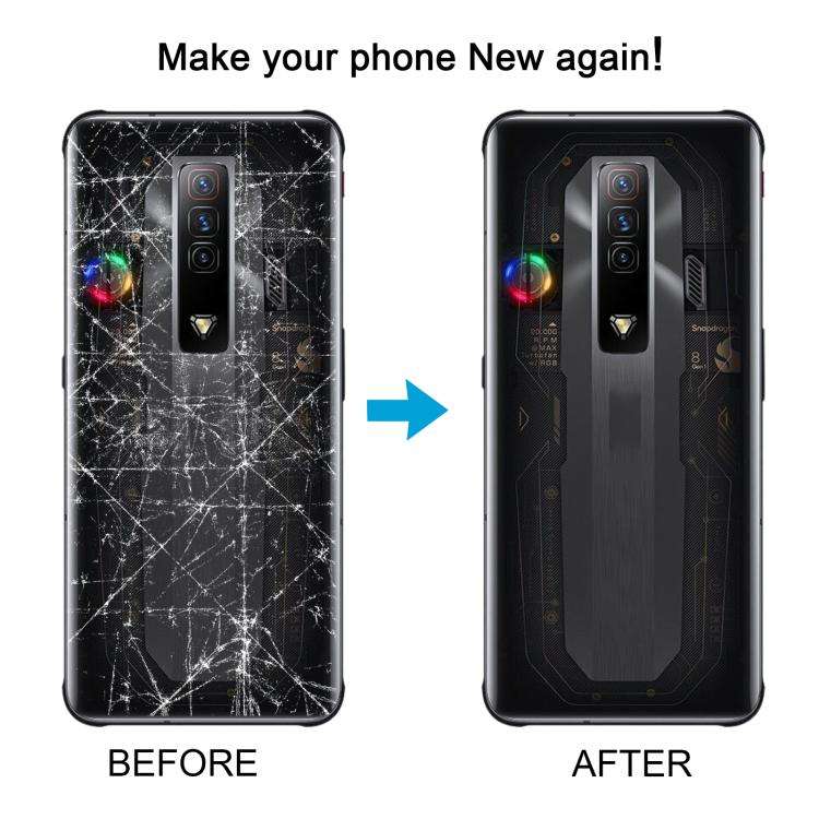 For ZTE nubia Red Magic 7S Glass Battery Back Cover(Transparent)