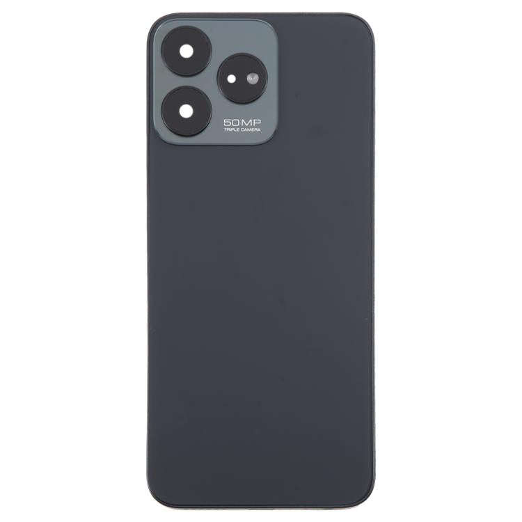 For ZTE Axon 50 Lite 8050 Glass Battery Back Cover with Middle Frame / Camera Lens Cover(Black)