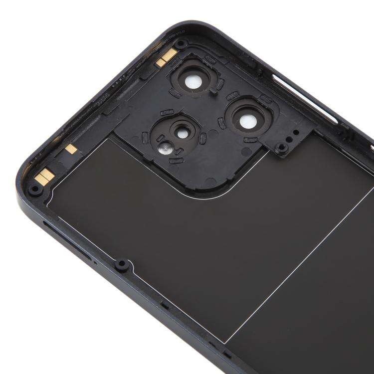 For ZTE Axon 50 Lite 8050 Glass Battery Back Cover with Middle Frame / Camera Lens Cover(Black)