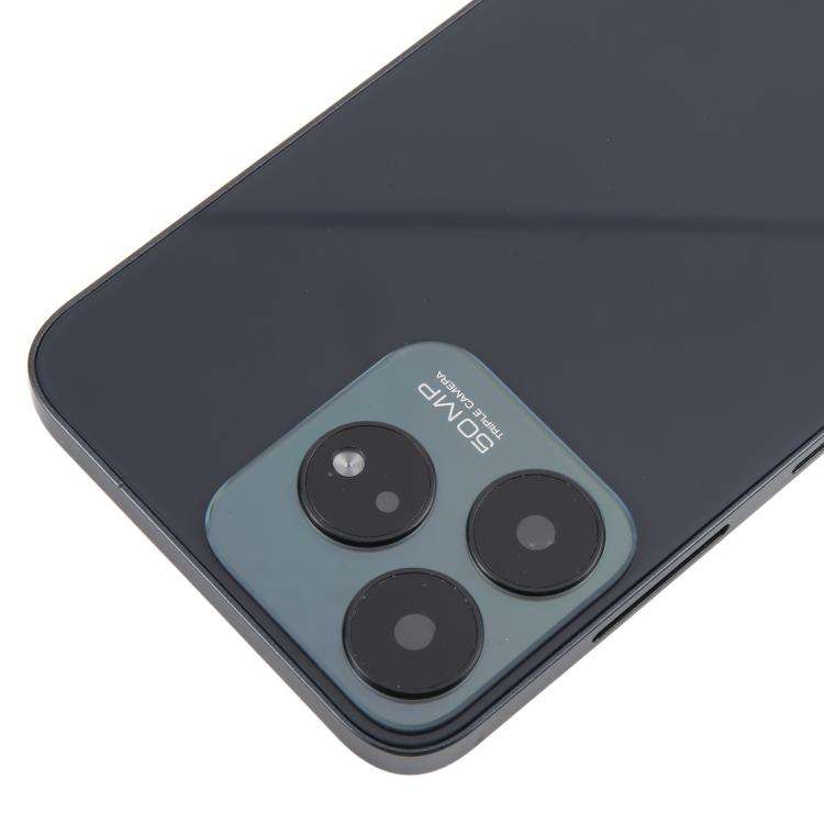 For ZTE Axon 50 Lite 8050 Glass Battery Back Cover with Middle Frame / Camera Lens Cover(Black)