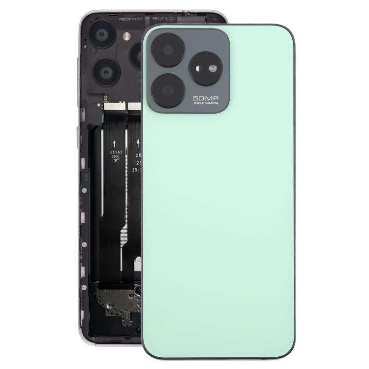 For ZTE Axon 50 Lite 8050 Glass Battery Back Cover with Middle Frame / Camera Lens Cover(Green)