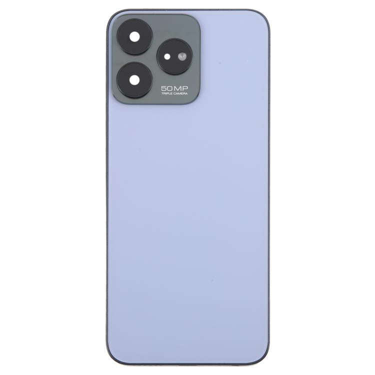 For ZTE Axon 50 Lite 8050 Glass Battery Back Cover with Middle Frame / Camera Lens Cover(Purple)