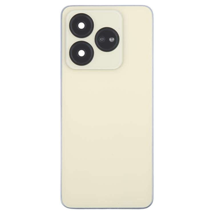 For ZTE Axon 60 Lite Z2356 Glass Battery Back Cover with Middle Frame / Camera Lens Cover(Gold)