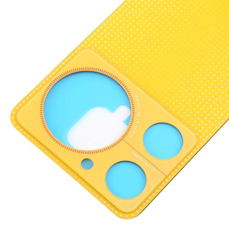 For ZTE nubia Music Z2353 Glass Battery Back Cover with Adhesive(Yellow)