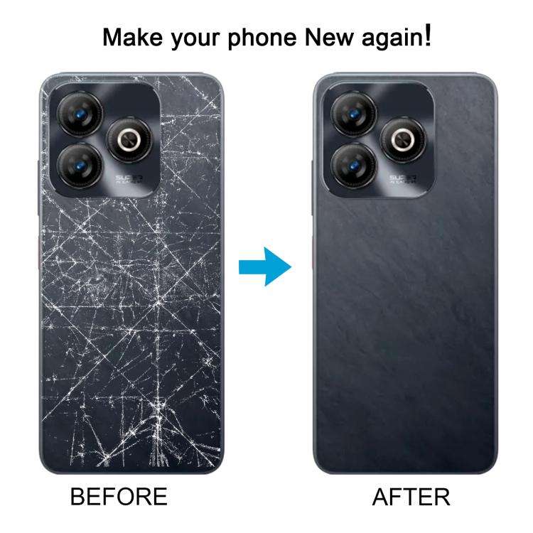 For ZTE Blade A75 4G Z2359 Battery Back Cover with Middle Frame / Camera Lens Cover(Black)