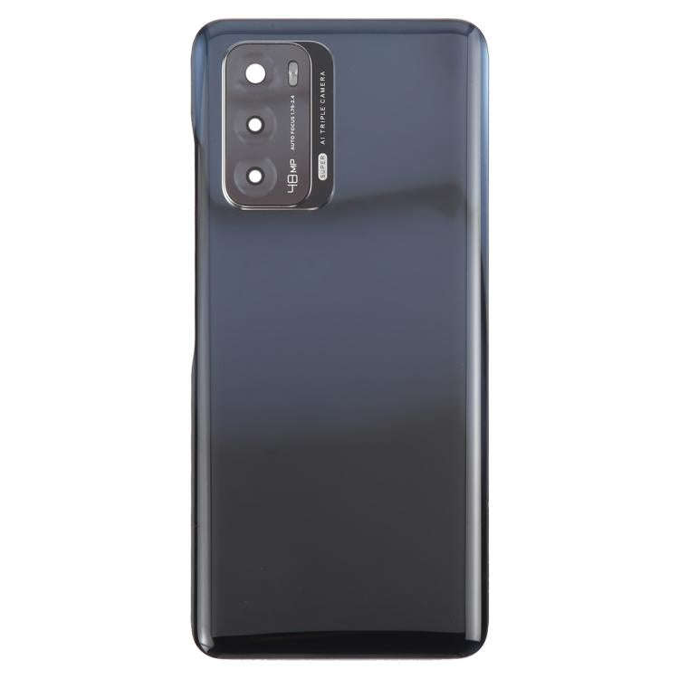For ZTE Blade V40 Battery Back Cover with Adhesive / Camera Lens Cover(Black)