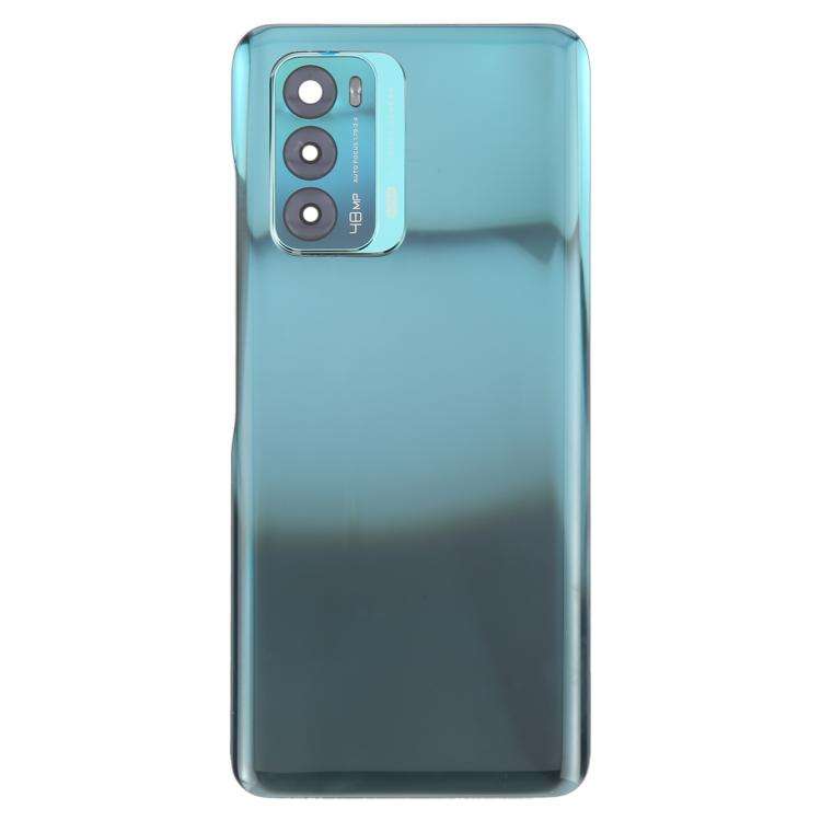 For ZTE Blade V40 Battery Back Cover with Adhesive / Camera Lens Cover(Blue)
