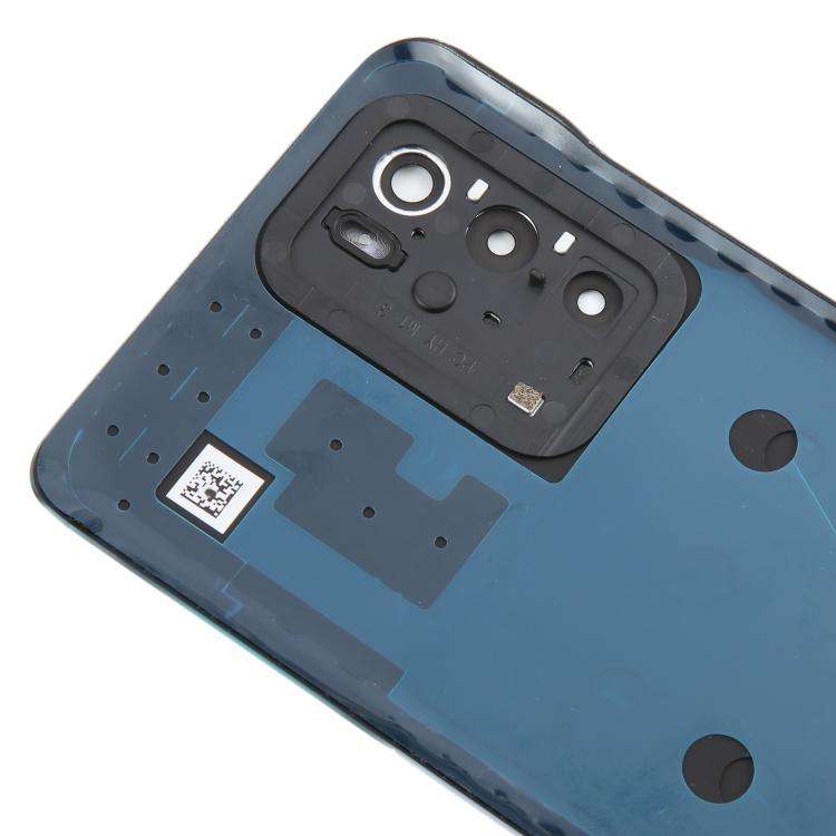 For ZTE Blade V40 Battery Back Cover with Adhesive / Camera Lens Cover(Blue)