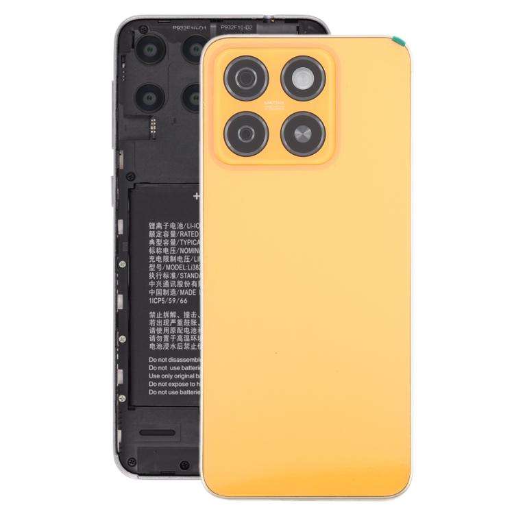 For ZTE Blade A55 Z2450 Battery Back Cover with Middle Frame / Camera Lens Cover(Orange)