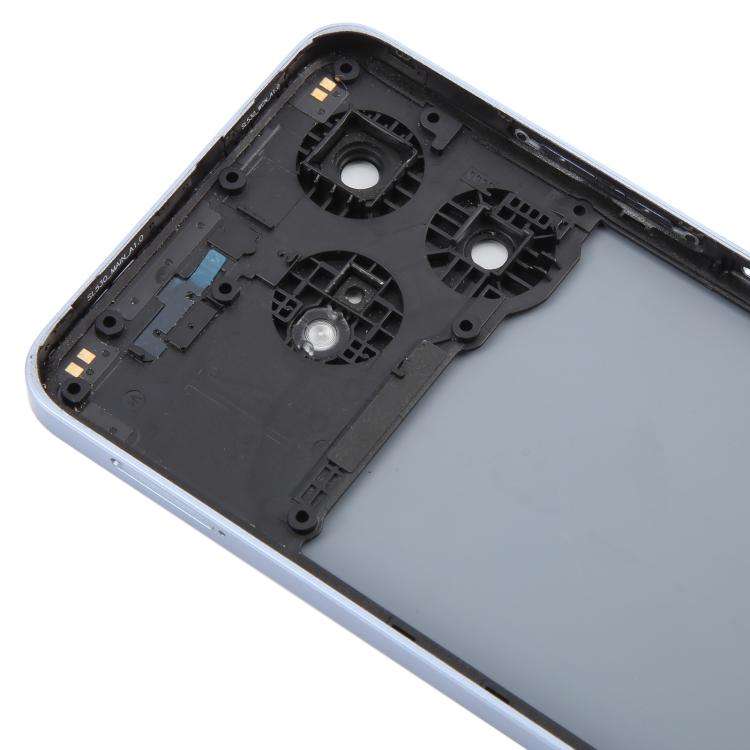 For ZTE Blade V60 Design Z2350 Glass Battery Back Cover with Middle Frame / Camera Lens Cover(Blue)