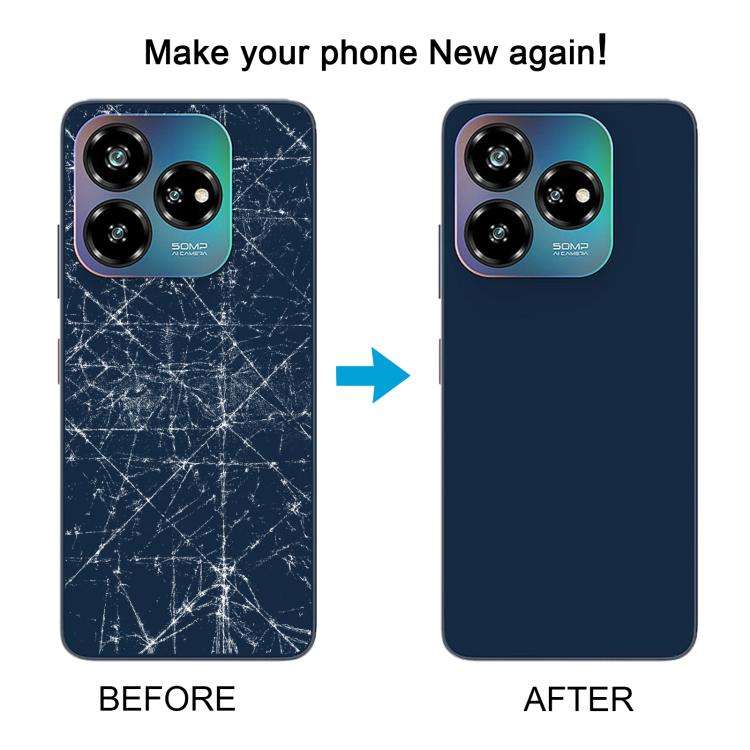 For ZTE Blade V60 Design Z2350 Glass Battery Back Cover with Middle Frame / Camera Lens Cover(Blue)