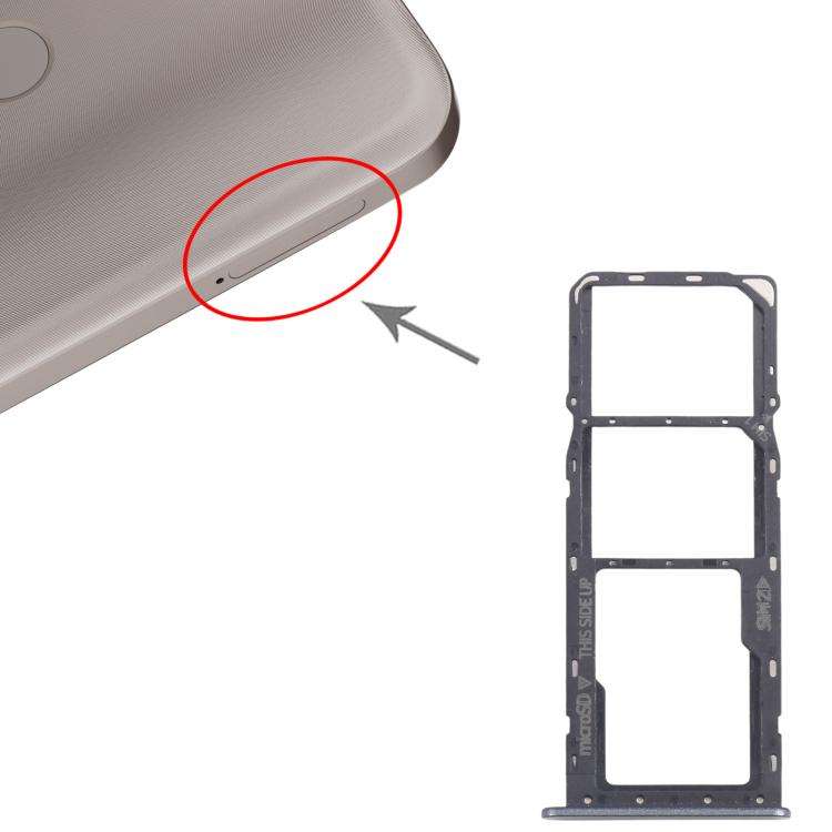 For Nokia C22 Original SIM Card Tray + SIM Card Tray + Micro SD Card Tray (Black)