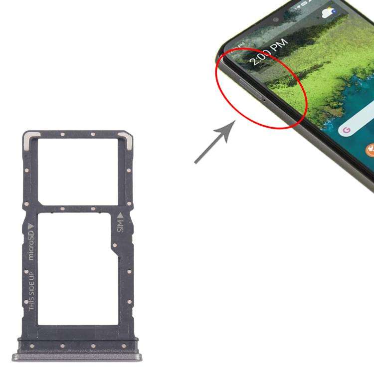 For Nokia C110 Original SIM Card Tray + Micro SD Card Tray (Black)